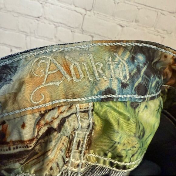 Adiktd Blue Straight Leg Jeans with Natural Fade - Picture 7 of 8